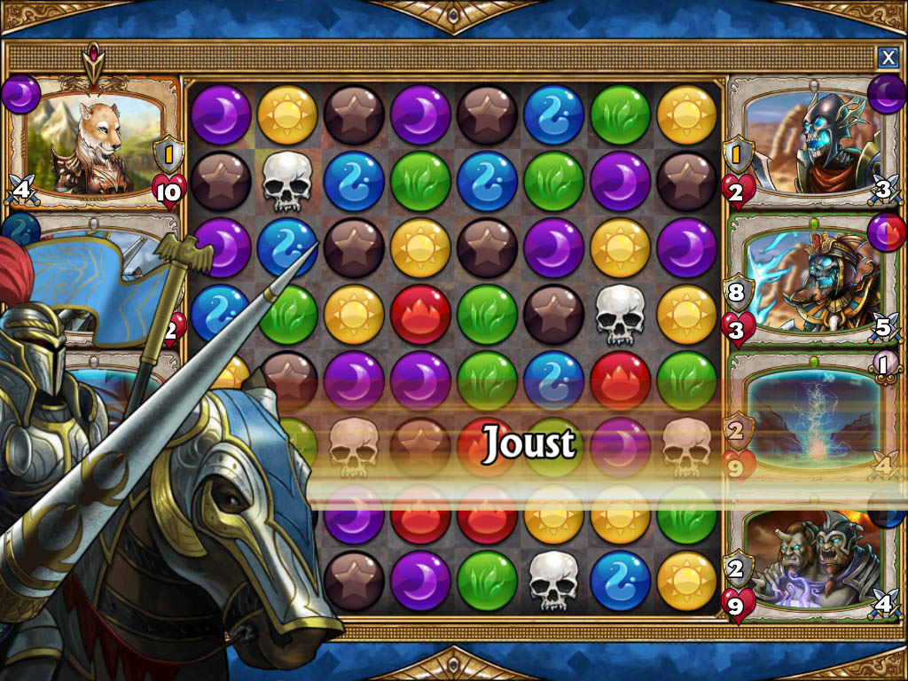 Gems of War é um puzzle game que mistura boas doses de RPG e card game.