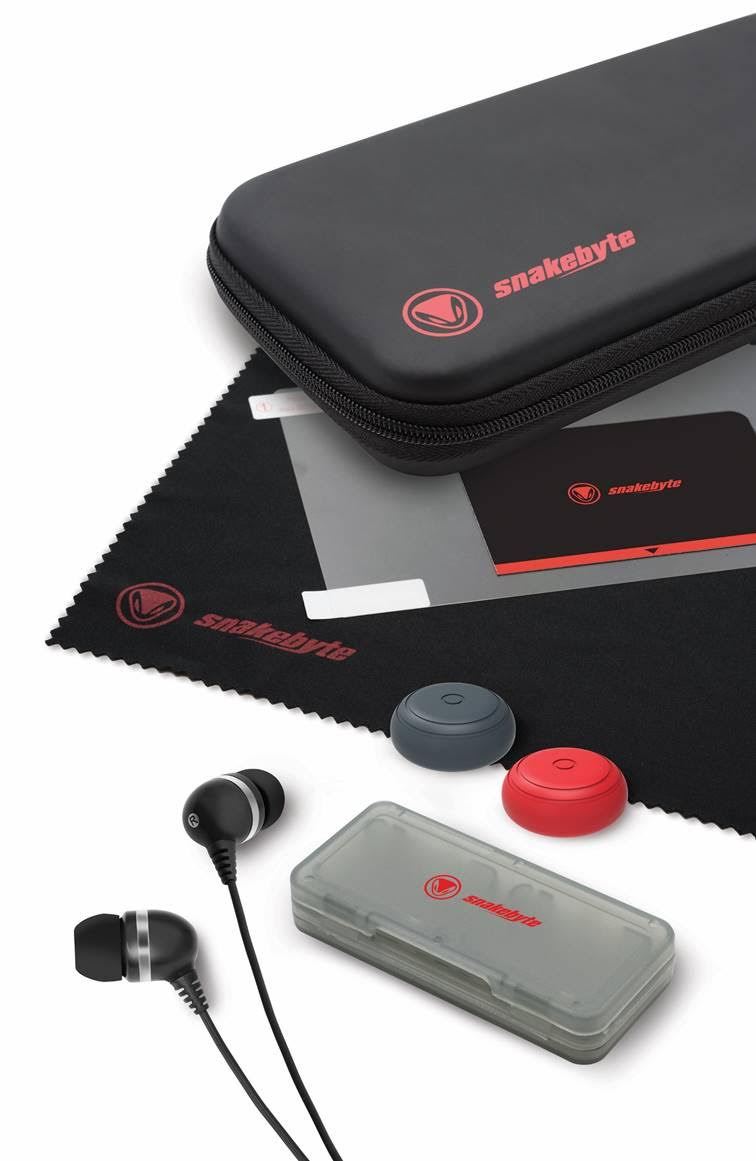 Alguns dos acessórios do Nintendo Switch Starter Kit anunciados pela Snakebyte.